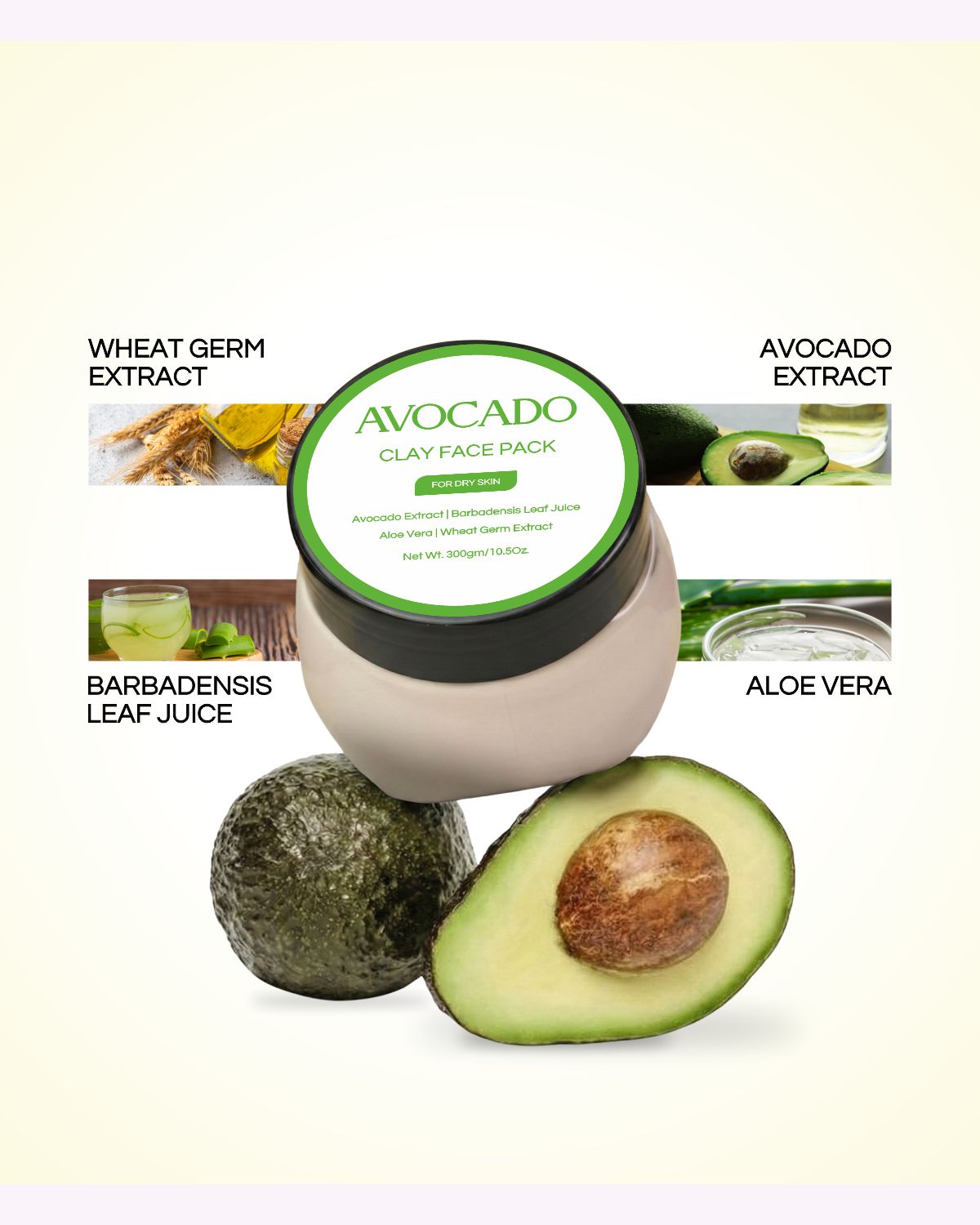 Avocado Clay Face Pack